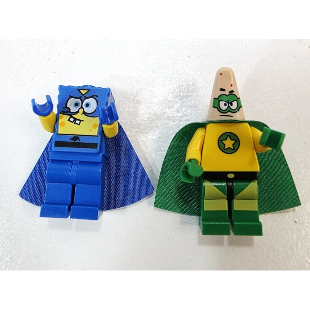 LEGO SpongeBob Squarepants and Patrick Super Hero Minifigure 3815 capes